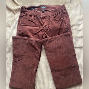 Brown flare target jeans
